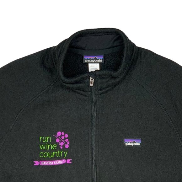 Patagonia Mens Better Sweater Jacket L Black Run Wine Country Abbvie Zip Front - Picture 6 of 11